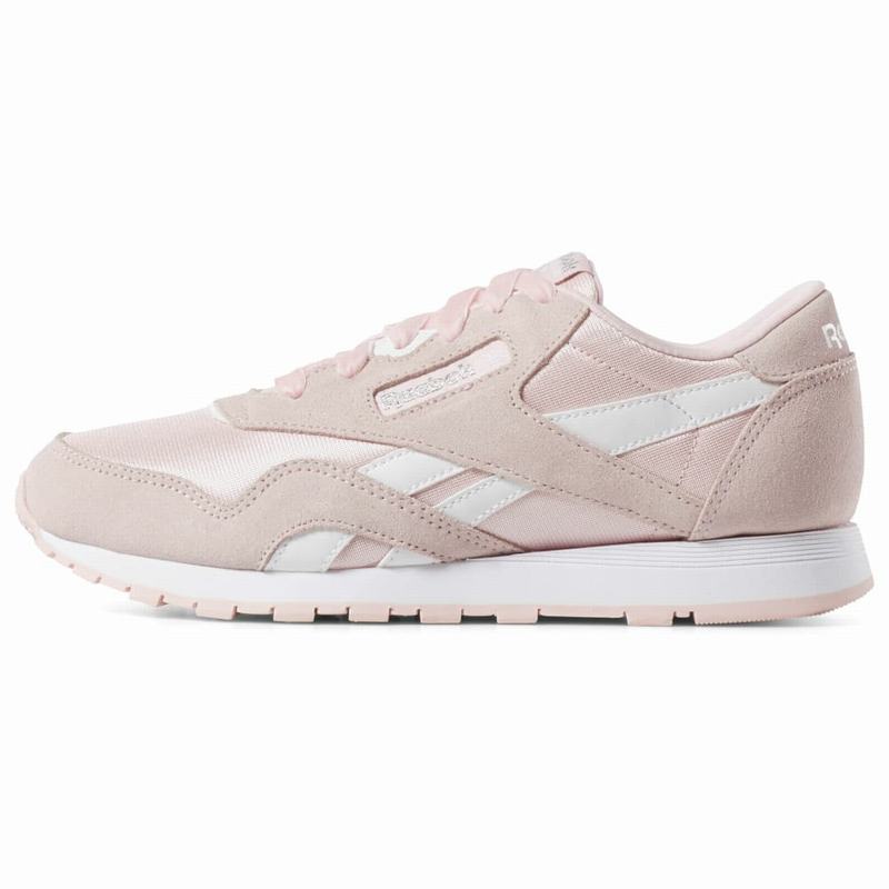 Reebok Classic Nylon Tenisky Dievcenske - Ruzove/Biele BK8597HW